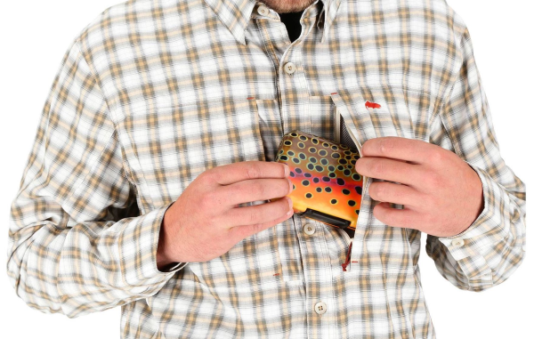 Simms Bugstopper LS Shirt Cork Plaid Pocket Simms Bugstopper LS Shirt Cork Plaid Pocket